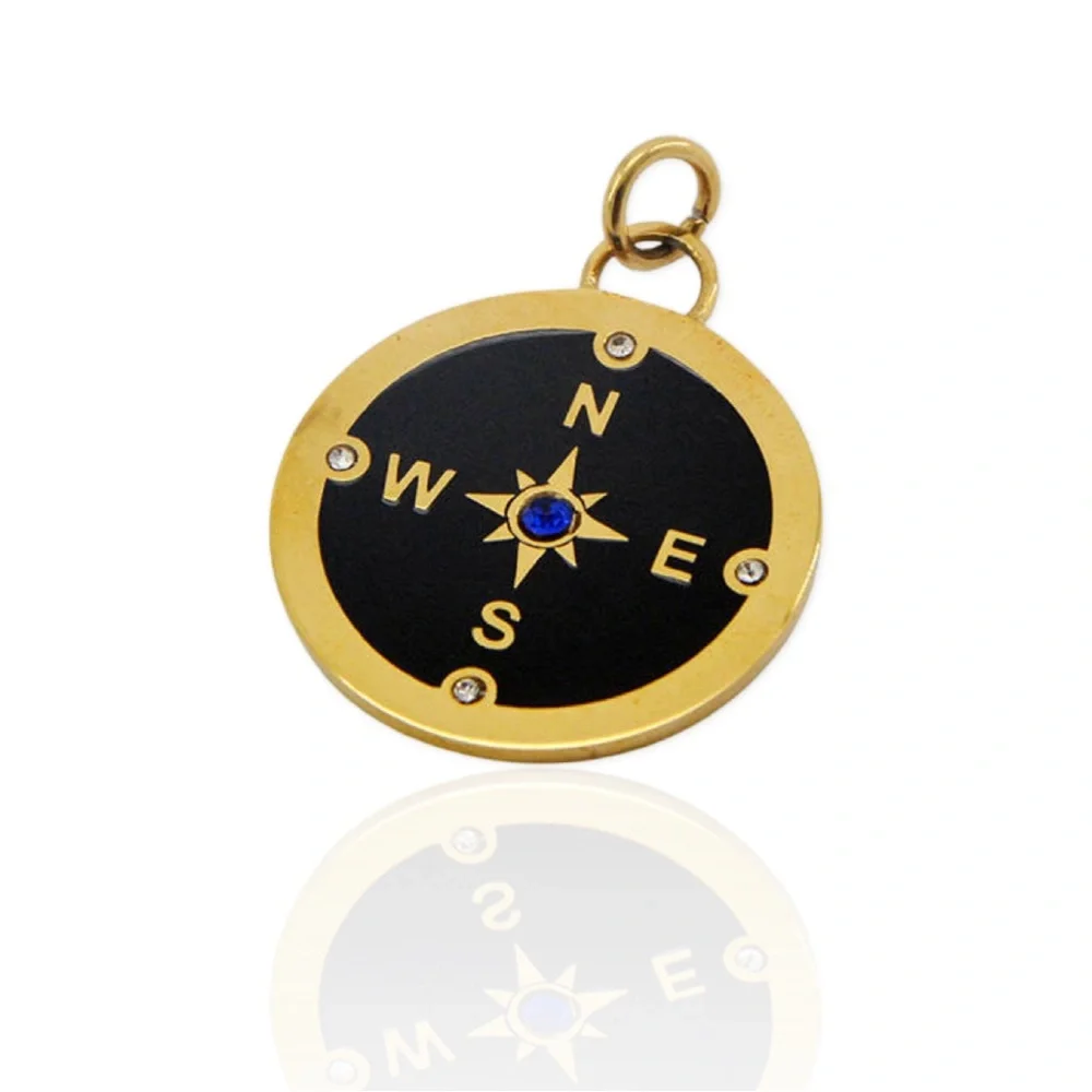 Enamel Compass Charm - Picture 3 of 5